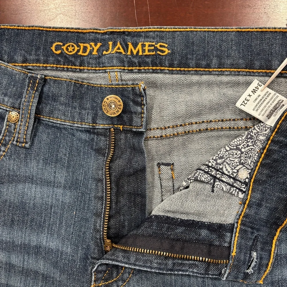 Cody James Men’s Blue Denim Straight Leg Jeans - 34x32 - Picture 9 of 9